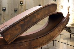 28 During The South Towers Collapse Extreme Stresses Caused This Steel To Fold Over onto Itself In Foundation Hall 911 Museum New York.jpg